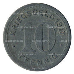 Монета 10 пфеннигов 1917 года Германия  Нотгельд (Эльберфельд)