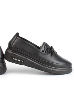 03-5318 BLACK Полуботинки женские (натуральная кожа)