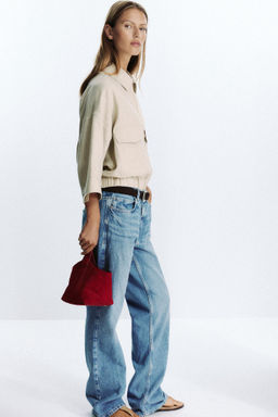 LINEN BLEND SAFARI JACKET - Zara фото 3