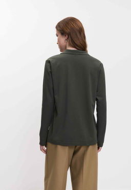 Лонгслив-поло 26204-536 хаки