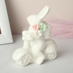 Цена за 1 шт. Фигурка Кролик на велосипеди 13 см / RD-708 /уп 72/Пасха