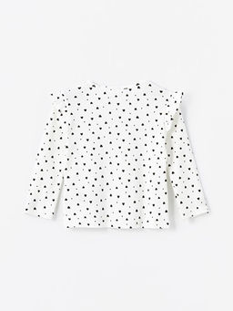 Bisiklet Yaka Uzun Kollu Bask?l? K?z Bebek Ti??rt - Waikiki фото 2