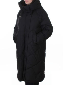 A621 BLACK Пальто зимнее женское (200 гр. холлофайбер)