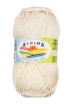 Пряжа ALPINA ANABEL 100% мерсеризованный хлопок 10 шт. х 50 г 120 м  6 м