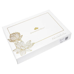 Постельное белье, комплект 1,5 спальный "Я твой" 4 предмета: пододеяльник 145х215см на пуговицах, простыня 150х220см, 2 наволочки 70х70см с клапаном-запахом, твил-сатин 115г/м2, хлопок 100%, подарочная коробка 50х36,5х7см с ПВХ вставкой 47х34х5см (20