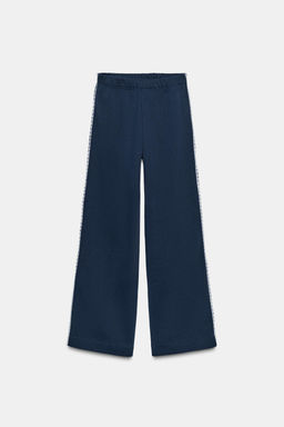 WIDE PLUSH TROUSERS WITH LACE - Zara фото 7