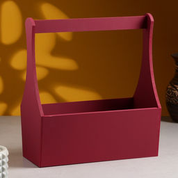 Кашпо деревянное Виллиан Лонг, с ручкой, 2512,510(28) см Бордо