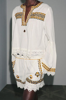 ZW COLLECTION EMBROIDERED SHIRT - Zara фото 2