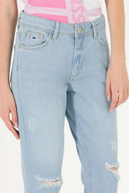 Женские голубые джинсовые брюки - U.s. polo assn фото 10