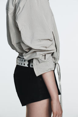 CHECK NYLON JACKET - Zara фото 7