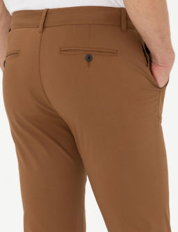 Коричневые брюки из плотной ткани морковного кроя - Cacharel фото 7