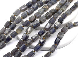 Бусины из иолита (кордиерита) прямоугольник 8*12мм, 25см, 20 бусин, 25г Радуга камня