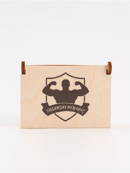 Цена за 3 шт. Коробка подарочная деревянная Любимому мужчине 8.5?6?3.5 см