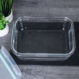 Контейнер прямоугольный крышка с клапаном 1000 мл стекло / BXW-1040CF /уп 24/ - ГалеонТрейд фото 2