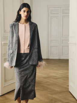 Юбка миди с блестками / Zarina