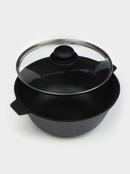 Котел литой Magma, 3 л, стеклянная крышка, чугун