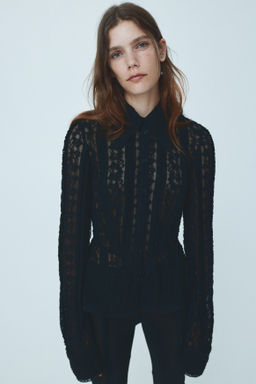 Blusa de encaje con peplum - H&m фото 6