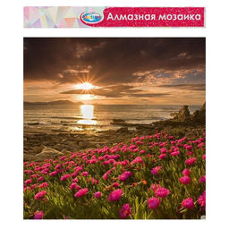 Алмазная мозаика «Поле цветов» 40 × 50 см, без подрамника, частичное заполнение