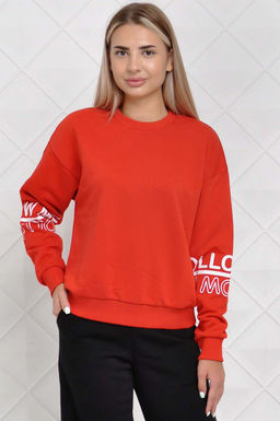 Арт. 1594 Свитшот женский 44-52 (5 шт) Цвет:красный