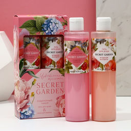 Гель для душа и пена для ванны 2 х 250 мл SECRET GARDEN, подарочный набор, аромат сладкая вишня и ягодное ассорти, ЧИСТОЕ СЧАТЬЕ - Чистое счастье фото 2