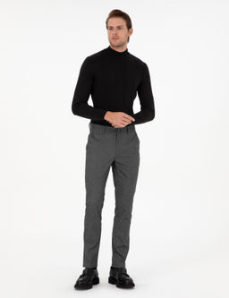 Gri Slim Fit Kanvas Pantolon