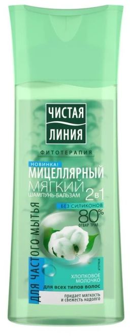ЧИСТ.ЛИНИЯ шампунь 250мл 2в1 Мицеллярный - Чистая линия фото 2