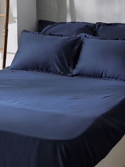 Простыня 1.5 спальная SL Home Tencel, 160×235 см, тенсель, синяя