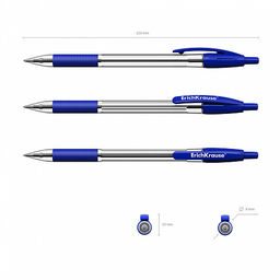 Цена за 50 шт. Ручка шариковая автоматическая ErichKrause R-301 Matic&Grip Classic 1.0, цвет чернил синий (в коробке по 50 шт.)  фото 9