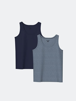 Bisiklet Yaka Erkek ?ocuk Atlet 2li