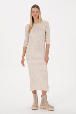 Kad_n Krem Triko Elbise - U.s. polo assn фото 3