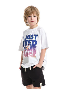 Футболка I JUST NEED 22-9002 белый - Mini maxi фото 8