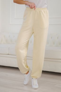 Брюки женские из футера петля Прогулка молоко - Амадэль фото 16