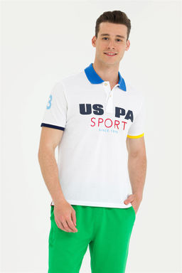 U. S. Polo Assn Мужская белая футболка с воротником-поло - U.s. polo assn фото 10