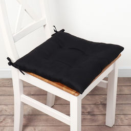 Подушка на стул «Этель» Home, 42×42 см, чёрная