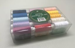 Швейные нитки (армированные) 40 ЛШ 200 м АССОРТИ 30 шт в пластик. коробке