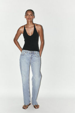 HALTER TOP WITH STRAP DETAIL