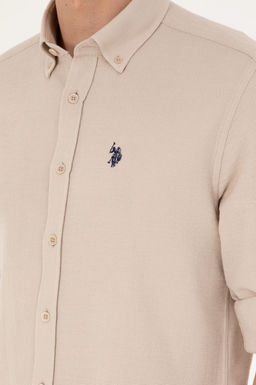 U. S. Polo Assn / Мужская рубашка с длинным рукавом Stone - U.s. polo assn фото 7