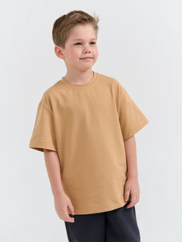 Футболка оверсайз "Беж" с принтом