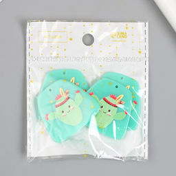 Цена за 4 шт. Декор для творчества акрил «Кактус-индеец», 0.2×3.7×3.4 см