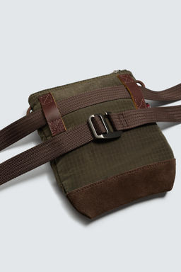 TECHNICAL CROSSBODY BAG WITH LEATHER DETAILS AARON LEVINE X ZARA  фото 7