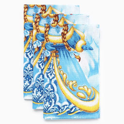 Набор новогодних полотенец Доляна С новым годом 35х60см-3штуки,100% хлопок, вафельное полотно 162г/м2 фото 5