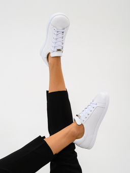 Кеды босоногие кожаные 189.астиw.Белый