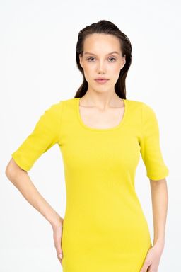 Платье женское 376L11-WB лимонный - Solo mio фото 5