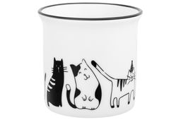 Кружка 240 мл 11*8*8 см БЕЗ КОТА ЖИЗНЬ НЕ ТА Праздник у котят NEW BONE CHINA - Elan gallery фото 5