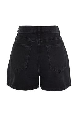 TRENDYOLMILLA Koyu Mavi Onden Dugmeli Yuksek Bel Denim Sort TWOSS22SR00112  фото 8