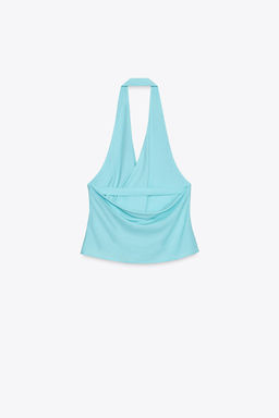 HALTER KNOT TOP IN A LINEN BLEND - Zara фото 4