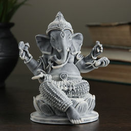 Фигурка «Ганеша на лотосе», мраморная крошка, 10.5 см