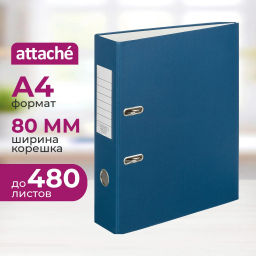 Папка-регистратор ,80 мм Элементари ,син Экономи,б/мет угол,ПБП1,карм.кор - Attache фото 2
