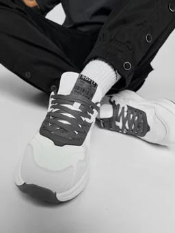 Кроссовки муж., молоч, фурн., э/к, текст. L8017-6