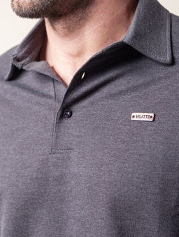 VILATTE / Джемпер-поло из эластичного футера с застежкой на пуговицы  фото 2